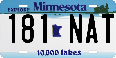 MN license plate 181NAT
