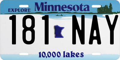 MN license plate 181NAY