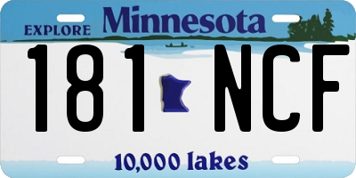 MN license plate 181NCF