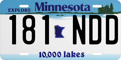 MN license plate 181NDD
