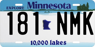 MN license plate 181NMK