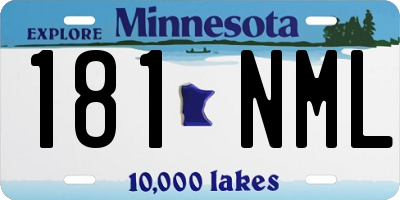 MN license plate 181NML