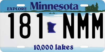 MN license plate 181NMM