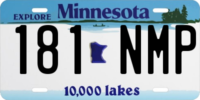 MN license plate 181NMP
