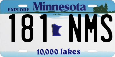 MN license plate 181NMS