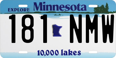 MN license plate 181NMW
