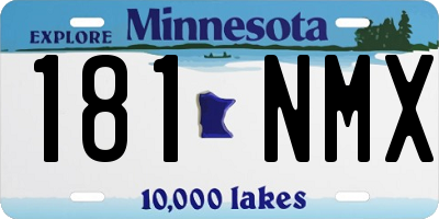 MN license plate 181NMX