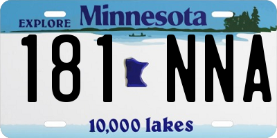 MN license plate 181NNA