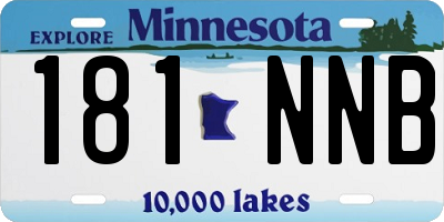 MN license plate 181NNB