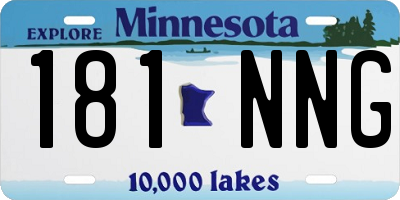 MN license plate 181NNG