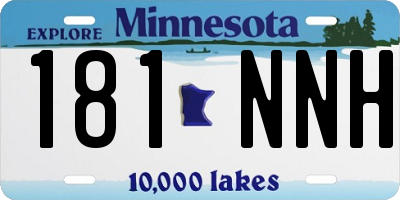 MN license plate 181NNH