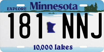 MN license plate 181NNJ