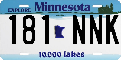 MN license plate 181NNK