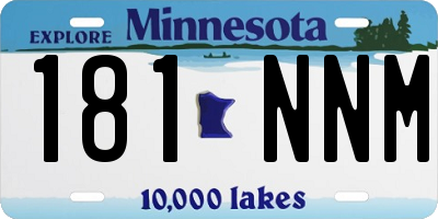 MN license plate 181NNM