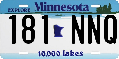MN license plate 181NNQ
