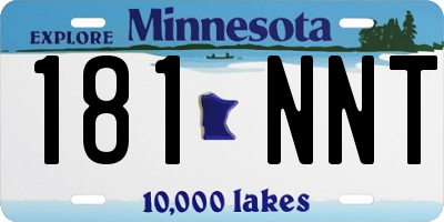 MN license plate 181NNT