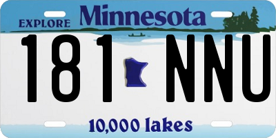 MN license plate 181NNU