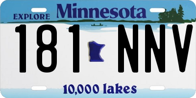 MN license plate 181NNV