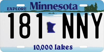 MN license plate 181NNY