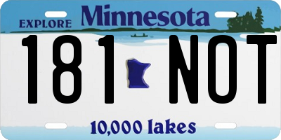MN license plate 181NOT