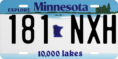 MN license plate 181NXH
