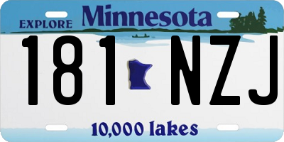 MN license plate 181NZJ