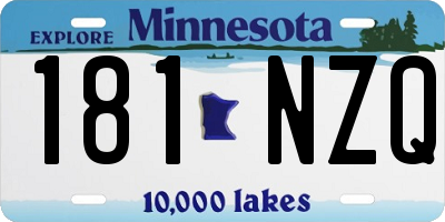 MN license plate 181NZQ