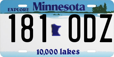 MN license plate 181ODZ