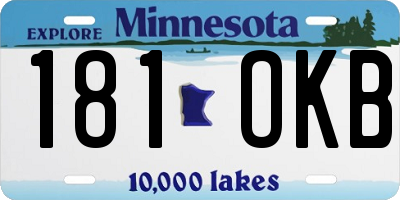 MN license plate 181OKB