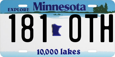 MN license plate 181OTH
