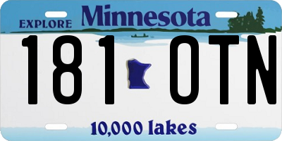 MN license plate 181OTN