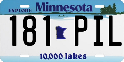 MN license plate 181PIL