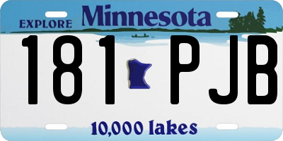 MN license plate 181PJB