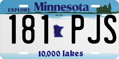 MN license plate 181PJS