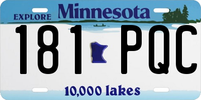 MN license plate 181PQC