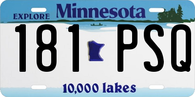 MN license plate 181PSQ