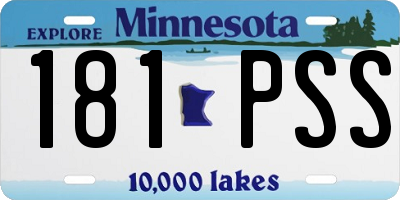 MN license plate 181PSS
