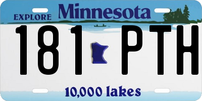 MN license plate 181PTH