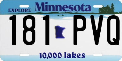 MN license plate 181PVQ