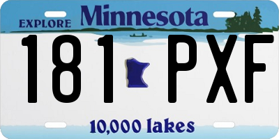 MN license plate 181PXF