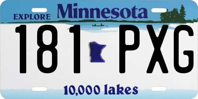 MN license plate 181PXG