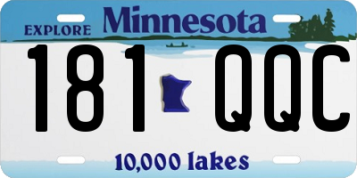 MN license plate 181QQC