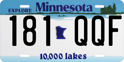 MN license plate 181QQF
