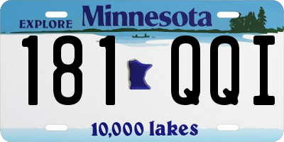 MN license plate 181QQI