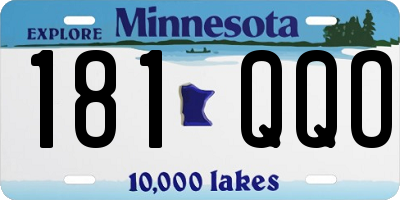 MN license plate 181QQO
