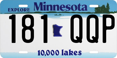 MN license plate 181QQP