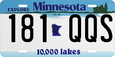 MN license plate 181QQS