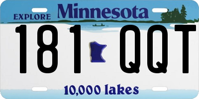 MN license plate 181QQT