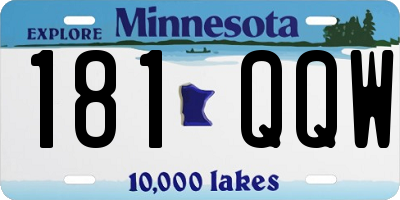 MN license plate 181QQW