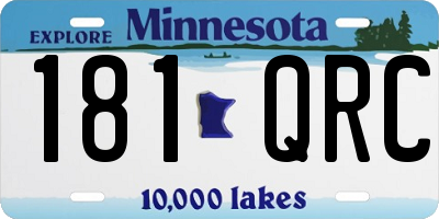 MN license plate 181QRC